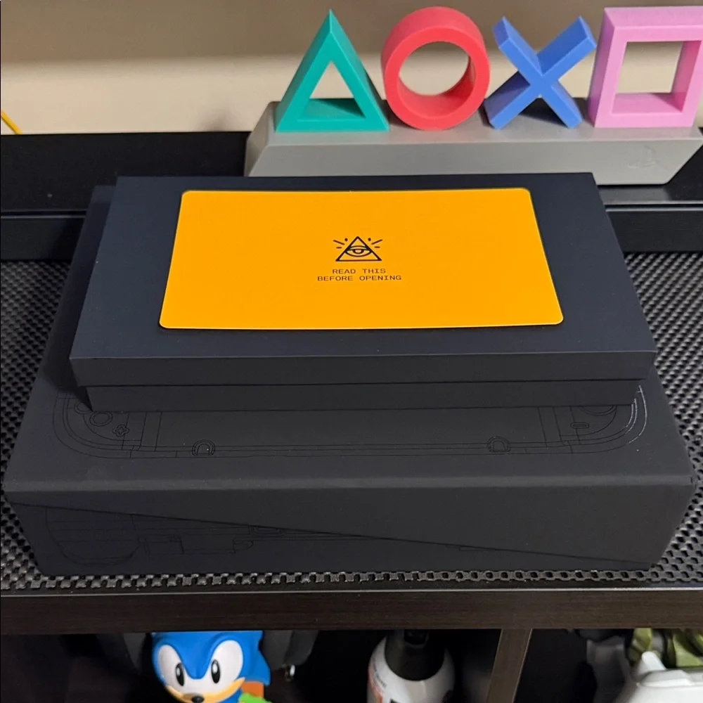 Black and Orange Gaming Console